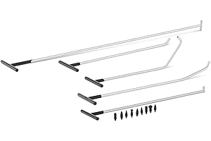 MSW MSW-DA-21 Kit Outils De Débosselage Redressage sans Peinture Carrosserie Tige DSP PDR pour Enlever Les Bosses sur La Voiture (Nombre de tiges : 5, Matériau : Acier Inoxydable, Débosselage Rapide)