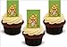 Produktbild CHINESE LUCKY CAT grünen Hintergrund - 12 essbare hochwertige stehende Waffeln Kuchen Toppers, CHINESE LUCKY CAT Green Background - 12 Standup Premium Wafer Cake Toppers