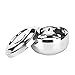 B-Comrade(TM) Shave Soap Cup with Lid, Stainless Steel Dual Layer Shaving Mug Bowl