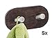 Produktbild Quantio 5er Set Wandhaken Duo Belingo - OHNE Bohren - Edelstahl/Holz - Wandhaken - Garderobenhaken - Haken - Handtuchhalter - Kleiderhaken - Klebehaken