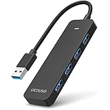 UCOUSO Multi-port USB 3.0 Hub, USB 3.0 To 4-Port USB 3.0 Adapter Ultra Slim Data Hub for Laptop, Notebook, PC, Tablet and More