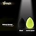 VMAGIC High-End Pro Makeup Sponges Beauty Blender for Flawless, Applicator, Highlight and Foundation (Lemon Green + Black (2pcs))