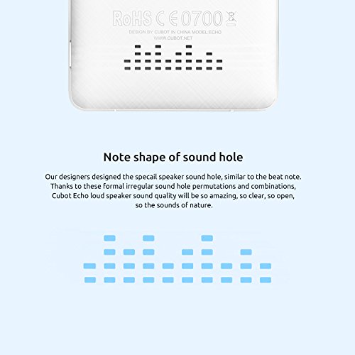 Cubot Echo Musik Smartphone 3G ohne Vertrag (5 Zoll (12.7 cm) HD Touch-Display mit Ultraharten Bildschirm und High-End Musik LeistungsverstÃ¤rker-Chip, 3000mAh Akku, 2GB Ram, 16GB interner Speicher, Android 6.0, Dual-SIM, 5MP Frontkamera / 13MP Hauptkamera) Schwarz [ Cubot Offiziell ]