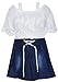 BENKILS Cute Fashion Baby Girl's Denim Skirt Dresses for (White, 7-8 Years)