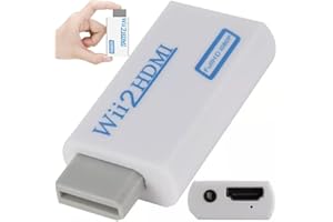 ‎RETOO Retoo Konwerter HDMI Wii na HDMI Full HD Converter Display Port na Hdmi, 720P 1080P, gniazdo audio 3,5 mm, wyjście audio, konsola Wii adapter do HDMI do telewizora, monitora, projektora