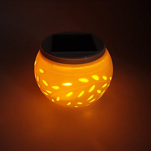 Xcellent Global Solarlichter verändernde LED Lampfe für den Garten, die Terrasse, Party, Outdoor und als Innendekoration, Nachtlampe, Kommt zusammen mit 4 extra LED Bernsteingelb Teelicht M-LD033 - 7