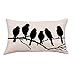 Produktbild Kissenbezug 30 x 50 cm LuckyGirls Fahrrad Vogel Geometrische Drucken Kissenhülle Taille Kissen Abdeckung Kopfkissenbezug Schlafsofa Home Decor (B)