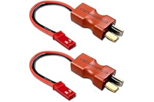 VUNIVERSUM 2 adattatori Premium T-Dean maschio a femmina con alimentazione JST BEC per batteria Lipo cavo adattatore ad alta corrente di Mr.Stecker Modellbau®