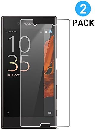 WEOFUN [2 Pack] Sony Xperia XZ Screen Protector, Tempered glass Screen Protector for Sony Xperia XZ Glass Film - Transparent (0.33mm,Ultra Clear)