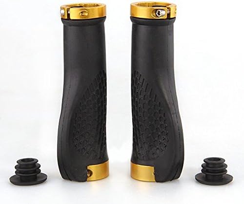 1 Pair MTB Mountain Bike Bicycle Cycling Double Lock-on Handlebar Grip Nonslip Rubber Bar End Bike Accessory