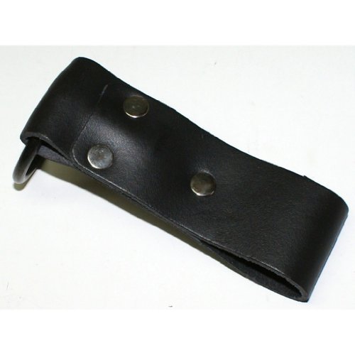 Spar-Set 2 Stück: Hammerhalter / Ratschenhalter / Holster für Taschenlampen, Werkzeuge etc. aus echtem Leder mit rundem Stahlbügel - 5