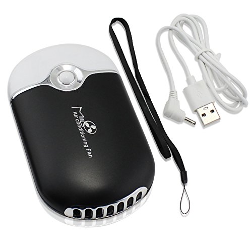 Tragbare Miniklimaanlagen-Reisehandheld USB aufladbare Lüfter für Summer (Black)