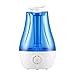 Produktbild HF morning Aroma Diffuser Kalten Nebel Ultraschall Luftbefeuchter Tragbarer Flüsterleise Luftreiniger 3L Hohe Kapazität 360 ° Drehbare Doppelt Düse 3 Farben Nachtlicht für Haus, Büro, Schlafzimmer, SPA (210*210*310mm, Blau)