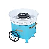 Machine barbe à papa professionnelle 450 W design chariot de carnaval bleu