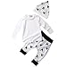 WangsAura Baby Boys Girls Long Sleeve T-shirt and Pigeons Pants Outfit with Hat