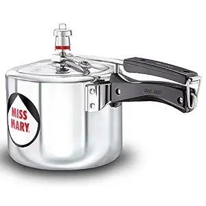 Hawkins Miss Mary Aluminium Pressure Cooker, 3 Litres, Silver