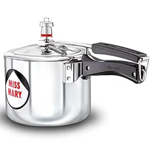 Hawkins J57 Aluminium Pressure Cooker, 5L, Silver 6101