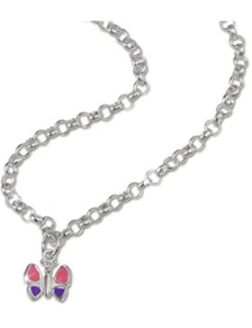 SilberDream Schmetterling Kette für Kinder Halskette Kinderschmuck aus 925 Sterling Silber SDK01238