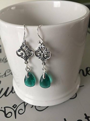 Victorian Crystal Pear Drop Earrings