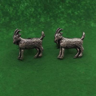 Goat Pewter Cufflink Set UK Made