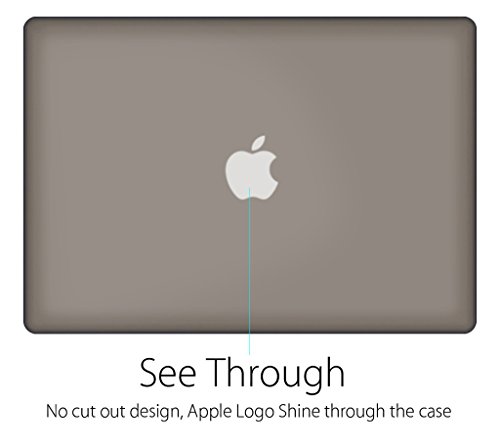 Ueswill Schutzhülle für MacBook, glatte und weiche Hartschale, inklusive Mikrofasertuch grau MacBook Pro 15″ (CD-ROM Drive) - 3