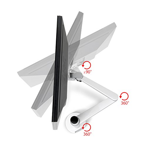 OPUS 2 344361 Monitor/Laptop Arm, 25,4-38,1 cm (10-15-Zoll) matt aluminium/ weiß - 4