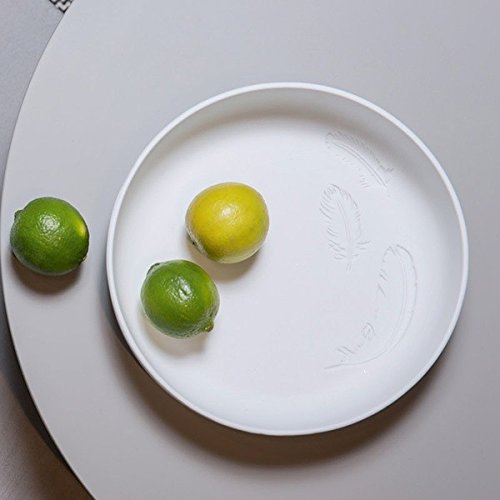 ZUHAUSE Porzellan Schale Feder dia 242mm,Höhe 5,5mm - 3