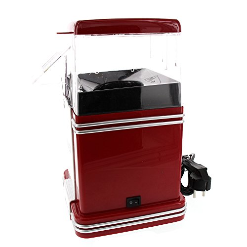 Eurosan PC Popcorn Machine, Classic Design, Hot Air, Gift Box, Red/ White - 2