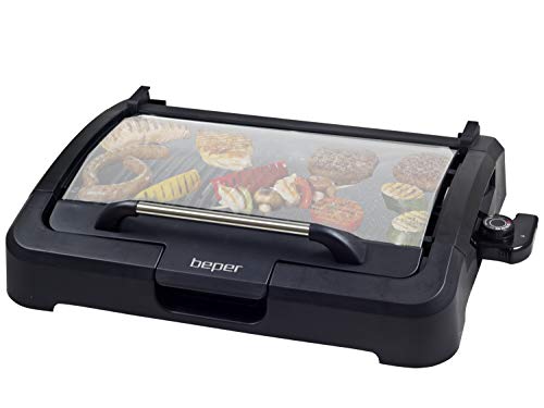 BEPER 90.871 Barbecue Electrique sur Table, 2200 W, Noir