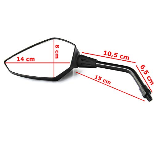 Rückspiegel Spiegel Set kompatibel mit Piaggio Zip 50, 125, Zip 2 / Piaggio TPH, TPH X (V40) - 2