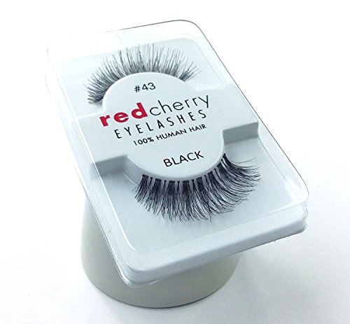 Red Cherry- Falsche Wimpern 43 Echthaar + Pinzette - 4