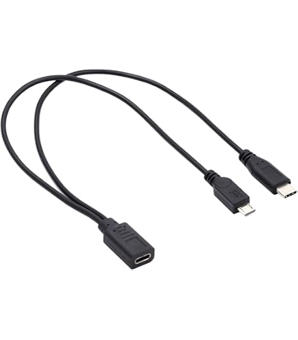 USB-C Auf 2x Mini-USB Ladekabel – 30 Cm, 5V/3A, 2 Stück