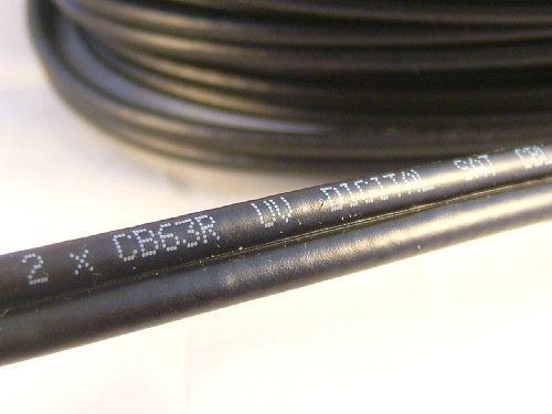 one stop sat shop 1 m Twin Satellite Cable for Sky Plus - Black
