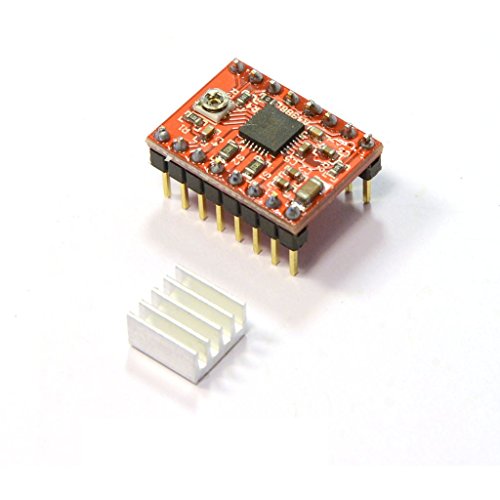 Invento 1pcs A4988 Nema 17 Stepper Driver Module with Heatsink for Ramps 1.4 3D Printer
