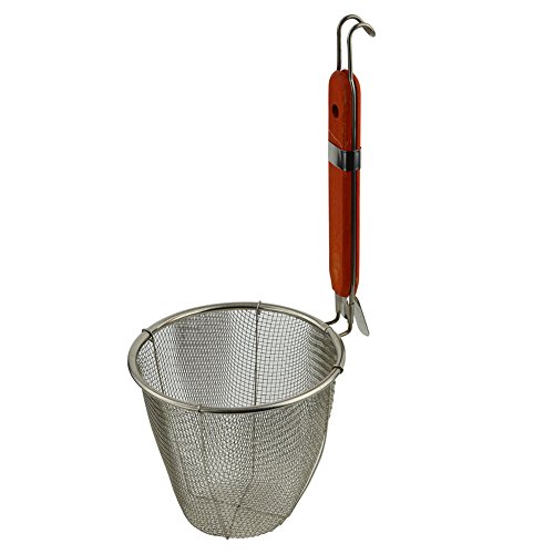 SODIAL(R)Holzgriff Edelstahl Kueche Ware Knoedel Nudeln Sieb Loeffel mit Stiel 5.3″ x 4.9″ - 5