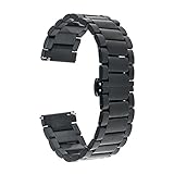 TRUMiRR 22mm Quick Release-Uhrenarmband -Edelstahl-Bügel-Armband für Samsung Gear S3 Classic Frontier,Gear 2 R380 Neo R381 Live-R382, Moto 360 2 46mm, Kiesel Time / Stahl, Asus ZenWatch 1 2 Männer, LG G Watch Urbane W150, Huawei Watch 2 (Classic)