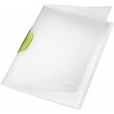 Leitz WOW A4 ColorClip Magic Sıkıştırmalı Dosya, Yeşil, 30 A4 Sayfa Kapasiteli, Esnek Plastik, 41740059