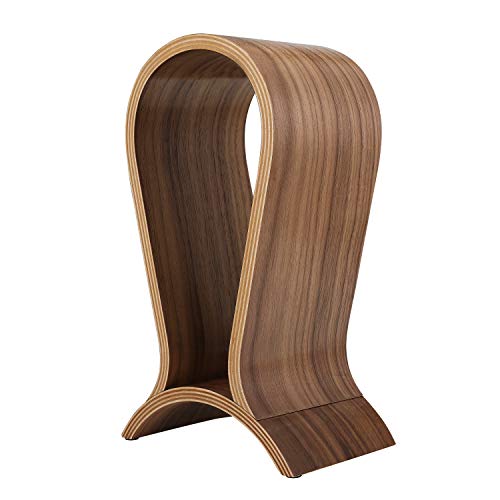 [Nuova versione] ONEGenug Headset Stand Supporto per Auricolare Display per Cuffie da Gioco Appendiabiti Noce di legno per Sennheiser/Logitech/HyperX/SONY Cuffie PS4 et.