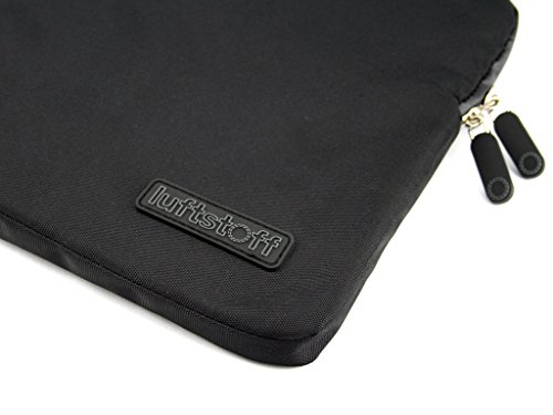 luftstoff® PHANTOM, Macbook 12 Tasche ★ schwarz aus original AIRBAG-Material, extrem reiss- und scheuerfeste Hülle ★ absolut passgenaues Sleeve, neues Retina-Zubehör – 2016 Amazon Promotion - 2