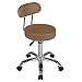 Produktbild Drehhocker Arbeitshocker Rollhocker Hocker Arbeitsstuhl Drehstuhl Praxishocker mit Rollen und Lehne höhenverstellbar Cappuccino