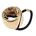 niceeshop(TM) Elastic Cuff Wrap Hair Styling Ring Mirror Metal Ponytail Holder,Gold