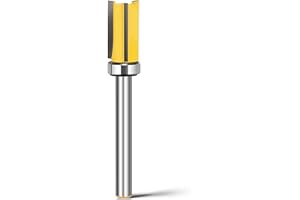 WOBLLMX Fresa de 6 mm, diámetro de 12 mm, longitud de trabajo de 20 mm, 3 flujos con rodamiento de bolas, hoja de metal duro, manejable, duradera y afilada para trabajar la madera, bricolaje en casa