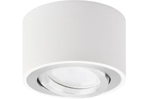 KYOTECH Ceiling LED Adjustable Spotlight 5W LED Module Included Ø80*50mm(3.15 * 1.97in) Surface Mounted Downlight Warm White 3000K 400LM Ceiling Light Spotlights for Living Room, Hallway, Corridor