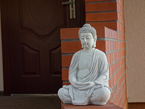 Herrlicher Buddha aus Steinguss, frostfest - 4