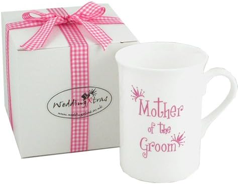 Mother of the Groom Bone China Wedding Mug, a perfect gift to give to your Mother in Law to be on the day of the wedding to say thank you. Matching champagne glass also available please see our other listing