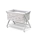 Cambrass 46 x 78 cm Wooden Crib X with Fabrics Collection Toile (Grey)