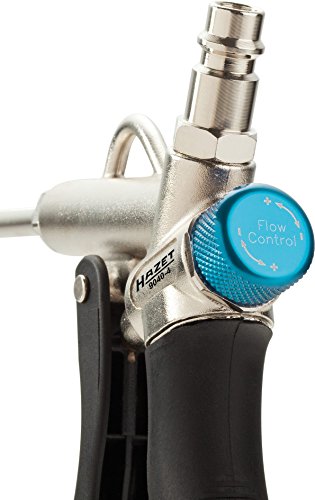 HAZET 2-Wege Ausblaspistole (Luftanschluss an Kopf oder Griff, mit stufenlosem Druckregulator, austauschbare Düsen, robustes Aluminiumgehäuse) 9040-4 - 3