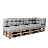 Unser Palettenkissen-Set besteht aus hochwertigem, edel aussehendem und pflegeleichtem Material.