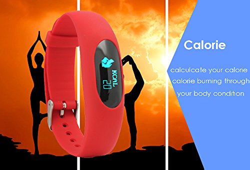 YAMAY® Schrittzähler Smart Armband Fitness Tracker Aktivitätstracker Ohne Bluetooth mit Zeit,Dtum,Schrittzähler,Kalorienzähler,Entfernungsrechner,Sport-Zeit,Schlafmonitor Ohne APP Handy - 5