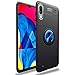 Produktbild Vepbk für Samsung Galaxy M20 Hülle, Schutzhülle Case Handyhülle Silikon Hülle Cover mit Ring Ständer Halterung Standfunktion Stoßfest Handytasche für Samsung Galaxy M20,Schwarz,Blau
